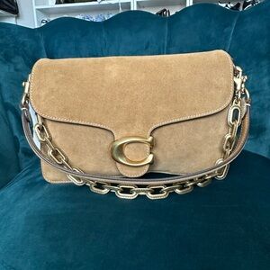 Coach suede chain tabby NWT